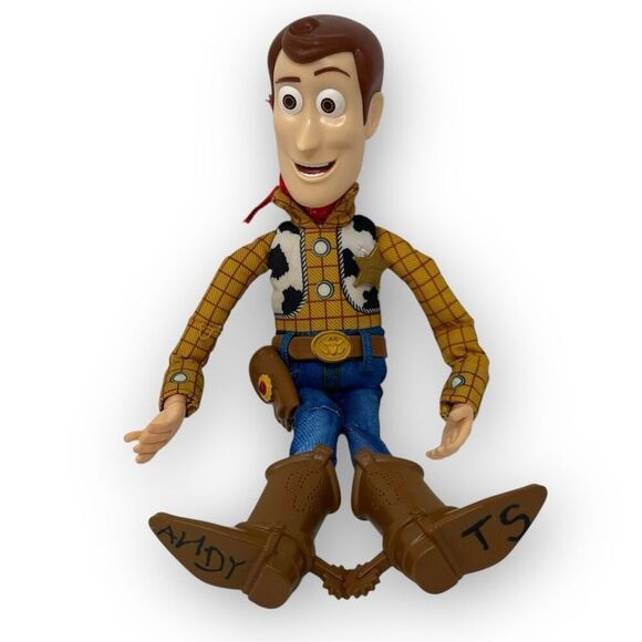 Disney Pixar Mattel Toy Story Woody Pull String Doll 12" Works No Hat - Picture 1 of 9